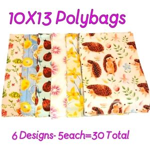 Decorative Poly Bags Poly Mailers 10 X 13 Bundle of 30 Spring Summer Designs